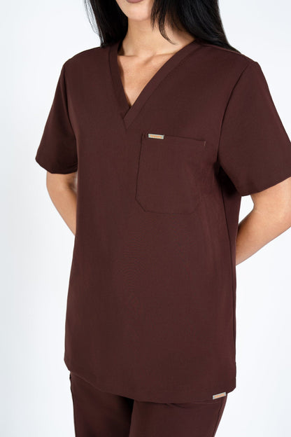 Kaizen V Neck One Pocket Scrub Top Womens