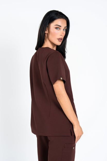 Kaizen V Neck One Pocket Scrub Top Womens