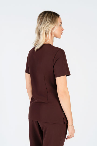 Tasca Women's V Neck Four pockets Scrub With Invisible Side Pockets