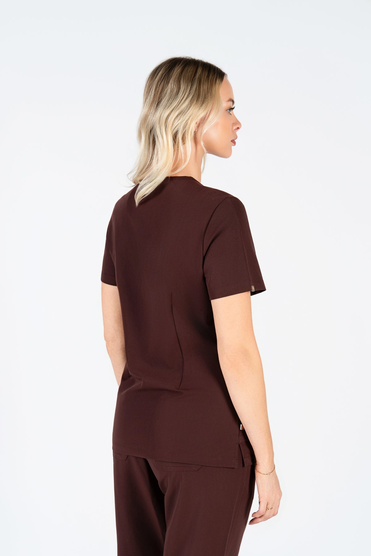 Tasca Women's V Neck Four pockets Scrub With Invisible Side Pockets