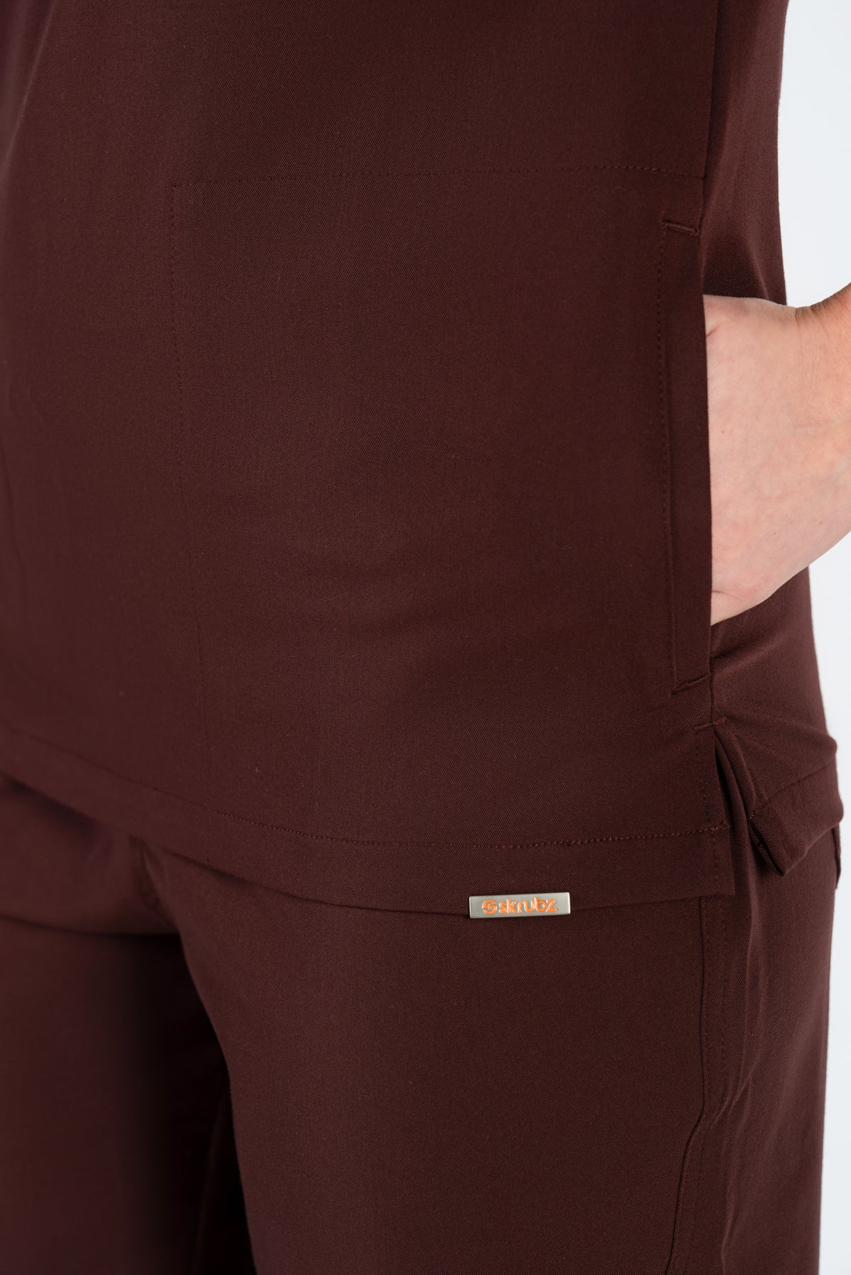 Tasca Women's V Neck Four pockets Scrub With Invisible Side Pockets