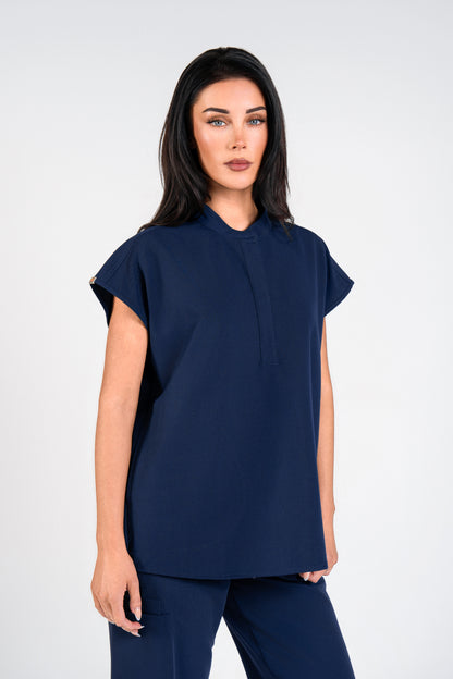 Mandarin Womens Collar Scrub Top