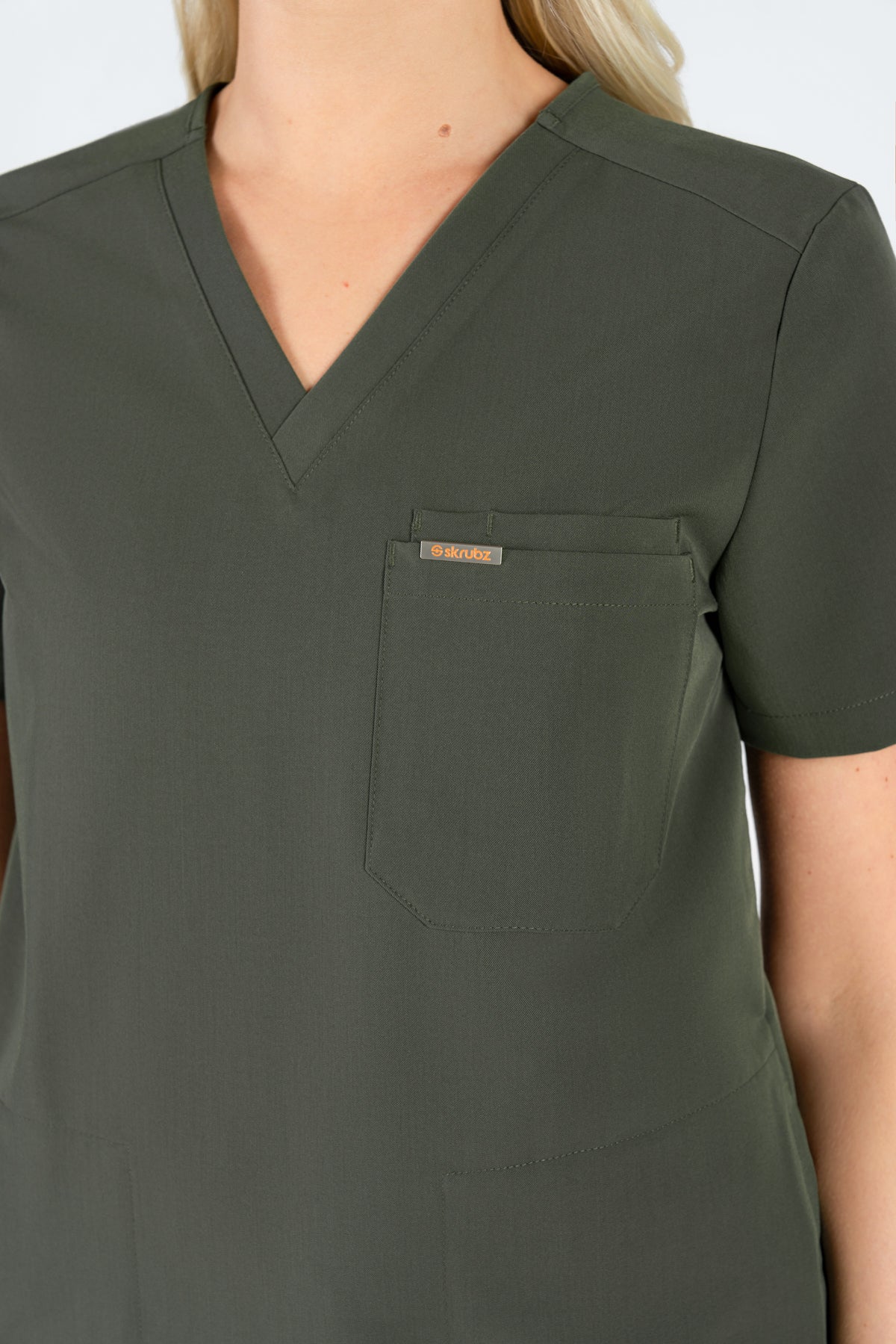 Tasca Women's V Neck Four pockets Scrub With Invisible Side Pockets