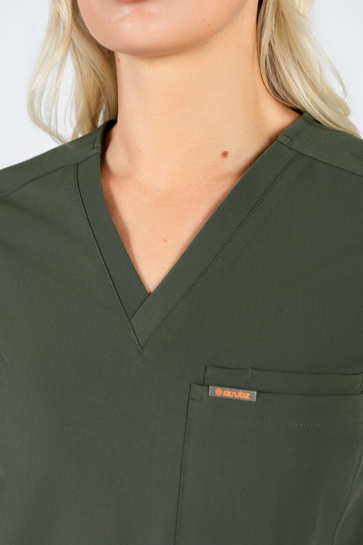 Tasca Women's V Neck Four pockets Scrub With Invisible Side Pockets