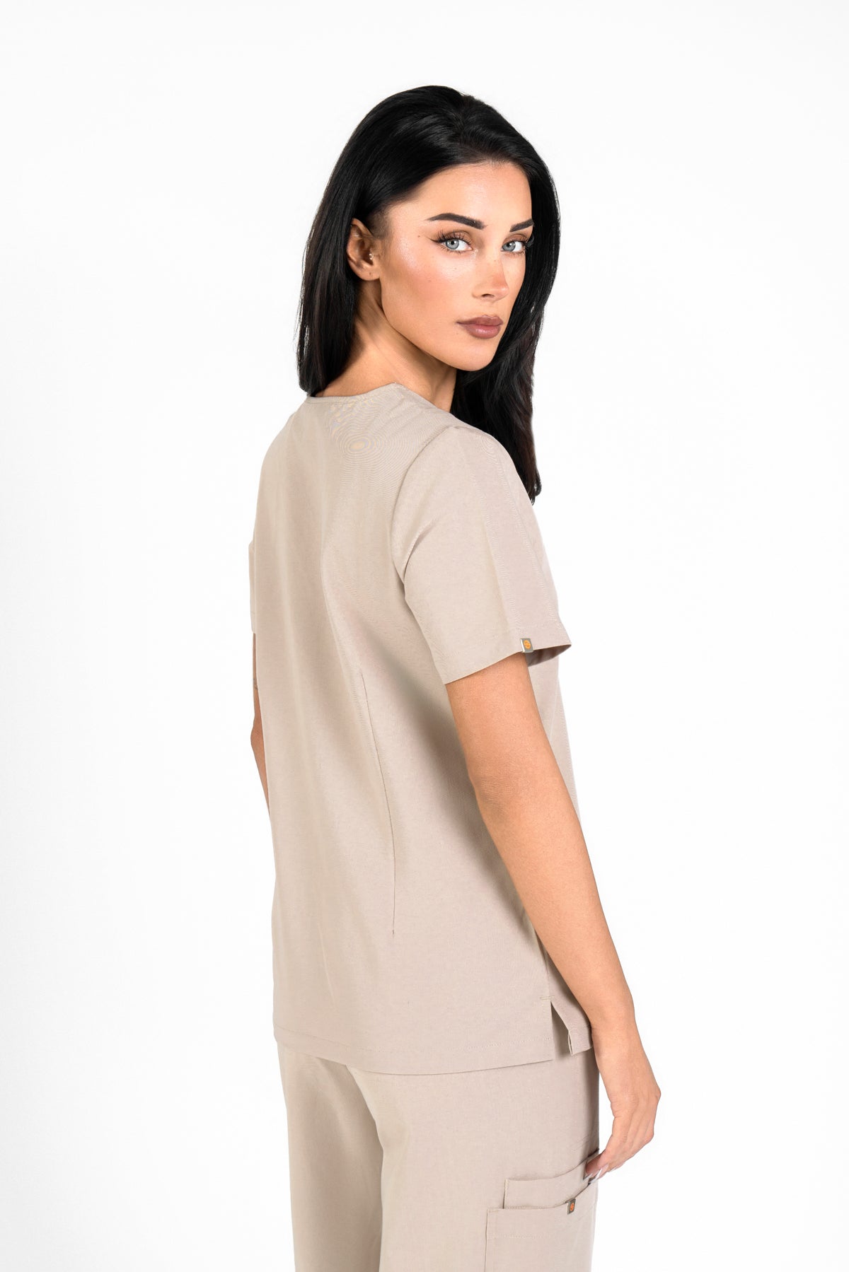 Kaizen V Neck One Pocket Scrub Top Womens