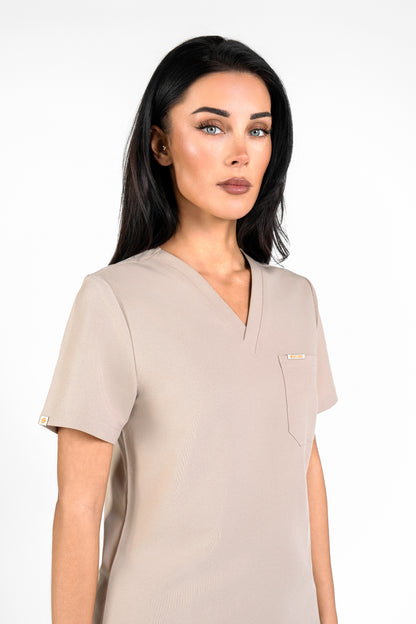 Kaizen V Neck One Pocket Scrub Top Womens