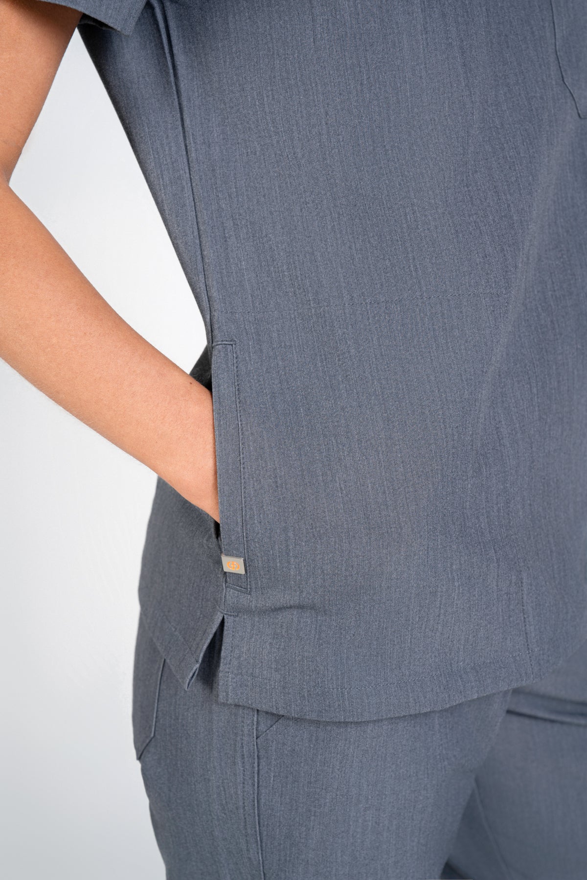 Tasca Women's V Neck Four pockets Scrub With Invisible Side Pockets