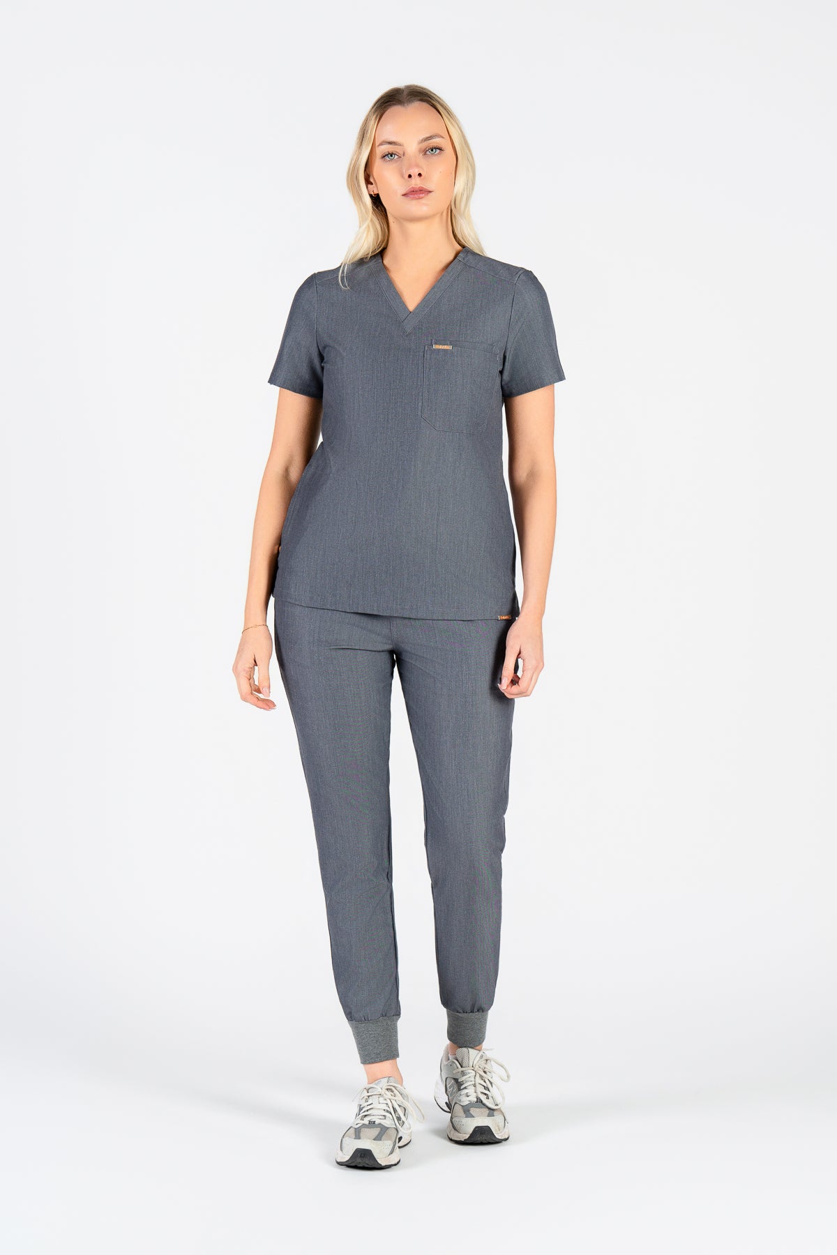 Tasca Women's V Neck Four pockets Scrub With Invisible Side Pockets