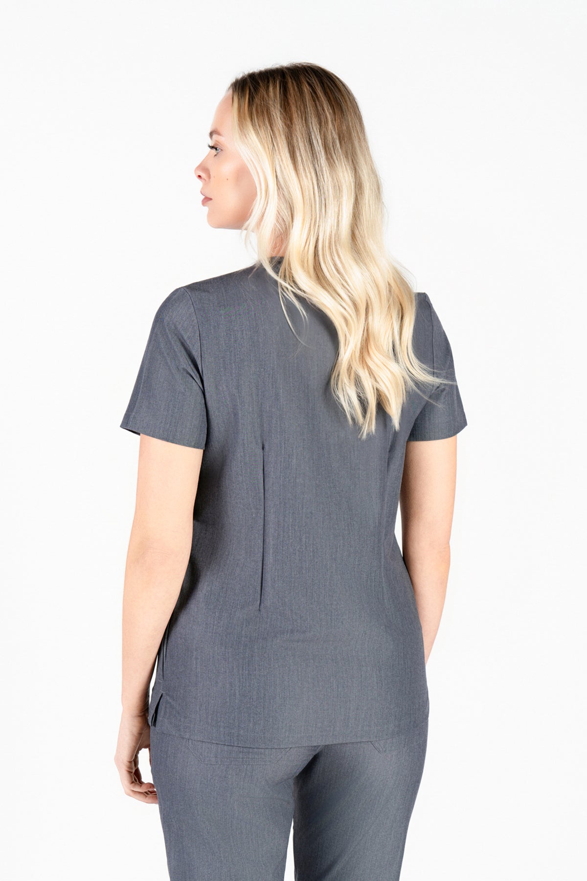 Tasca Women's V Neck Four pockets Scrub With Invisible Side Pockets