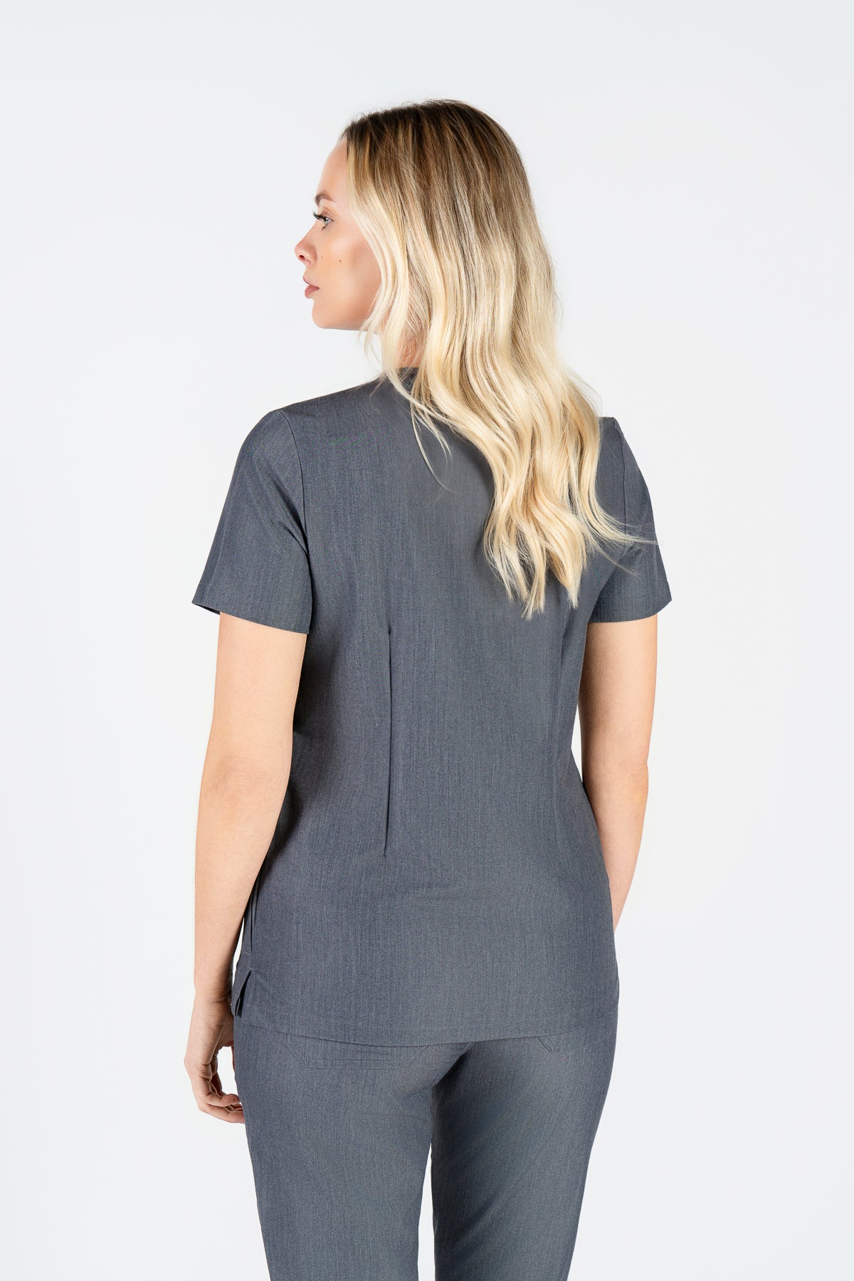 Tasca Women's V Neck Four pockets Scrub With Invisible Side Pockets