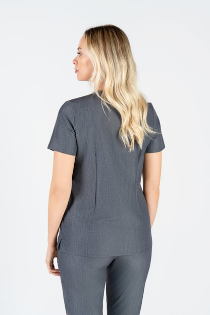 Tasca Women's V Neck Four pockets Scrub With Invisible Side Pockets