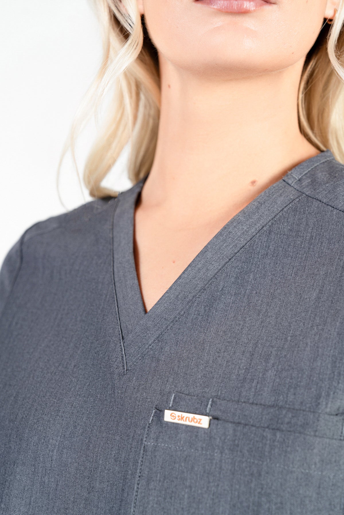 Tasca Women's V Neck Four pockets Scrub With Invisible Side Pockets