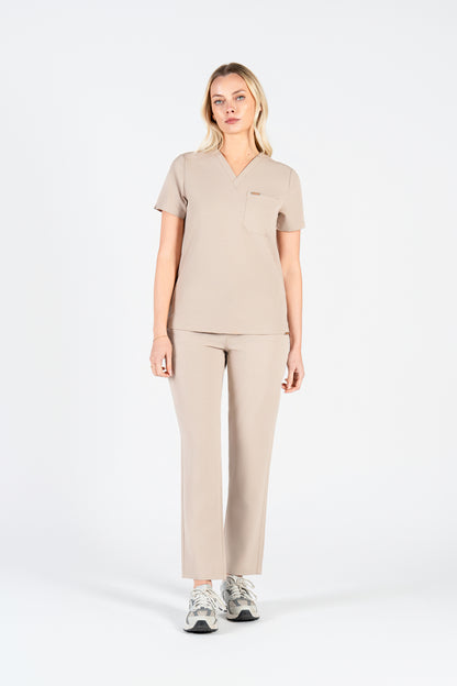 Kaizen V Neck One Pocket Scrub Top Womens