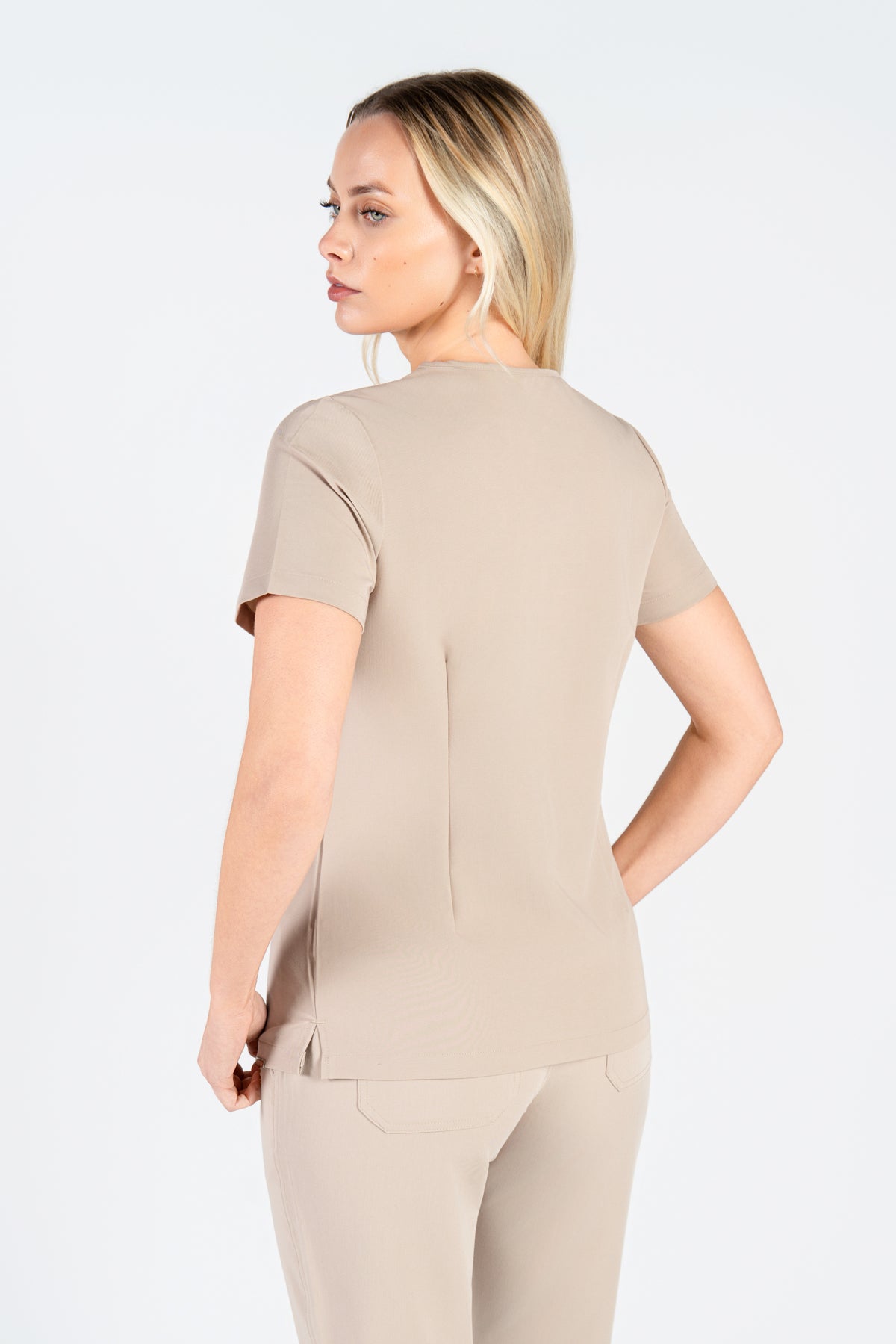 Kaizen V Neck One Pocket Scrub Top Womens