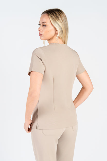 Kaizen V Neck One Pocket Scrub Top Womens