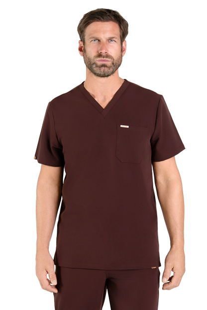 Kaizen V Neck One Pocket Scrub Top Mens