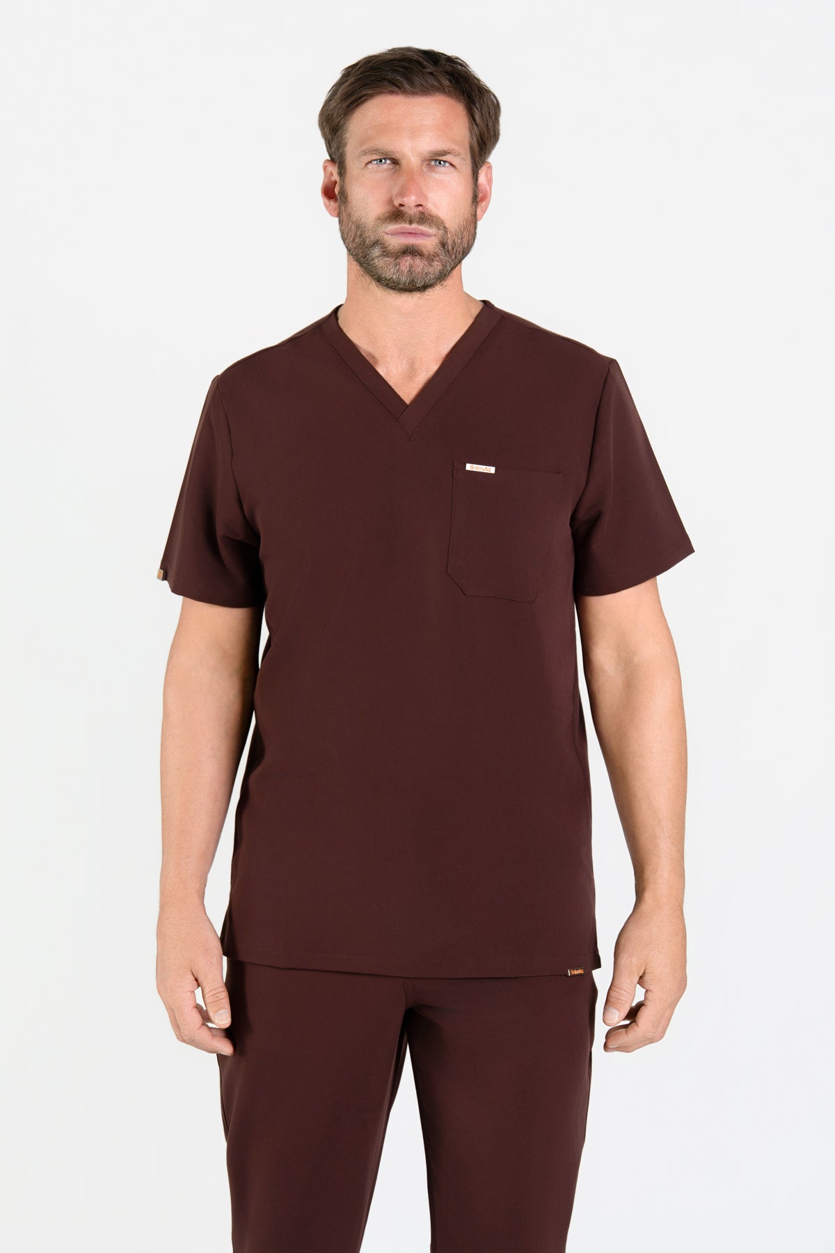 Kaizen V Neck One Pocket Scrub Top Mens