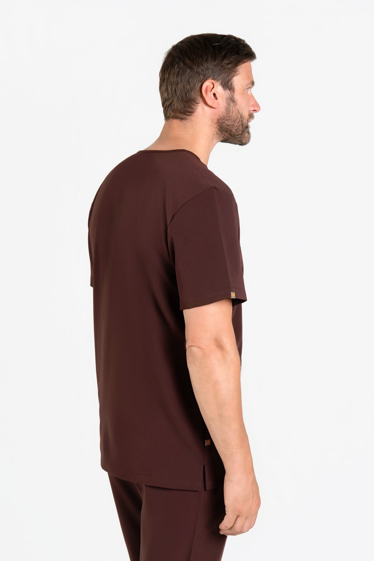 Tasca Men's V Neck Four pockets Scrub With Invisible Side Pockets