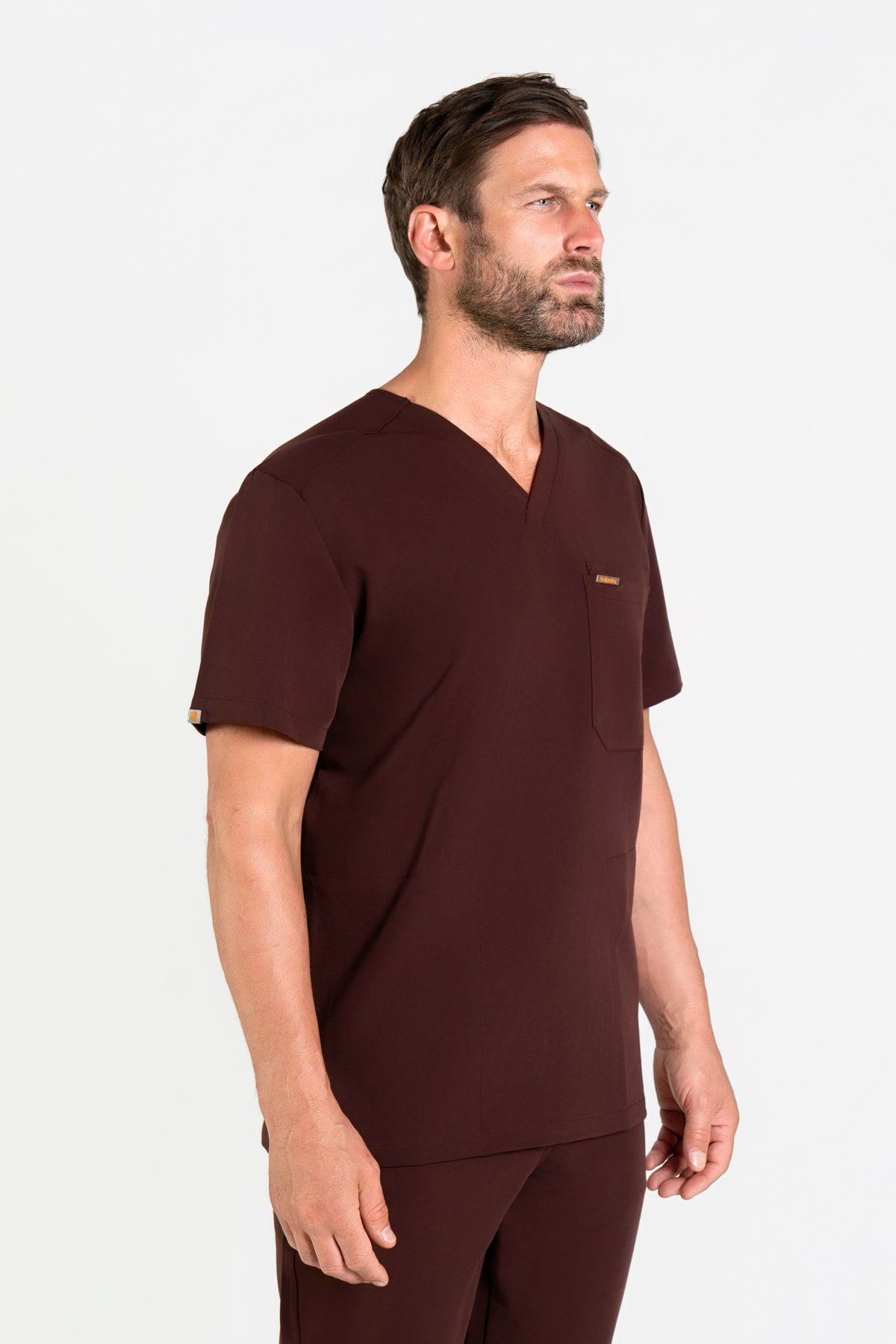 Tasca Men's V Neck Four pockets Scrub With Invisible Side Pockets