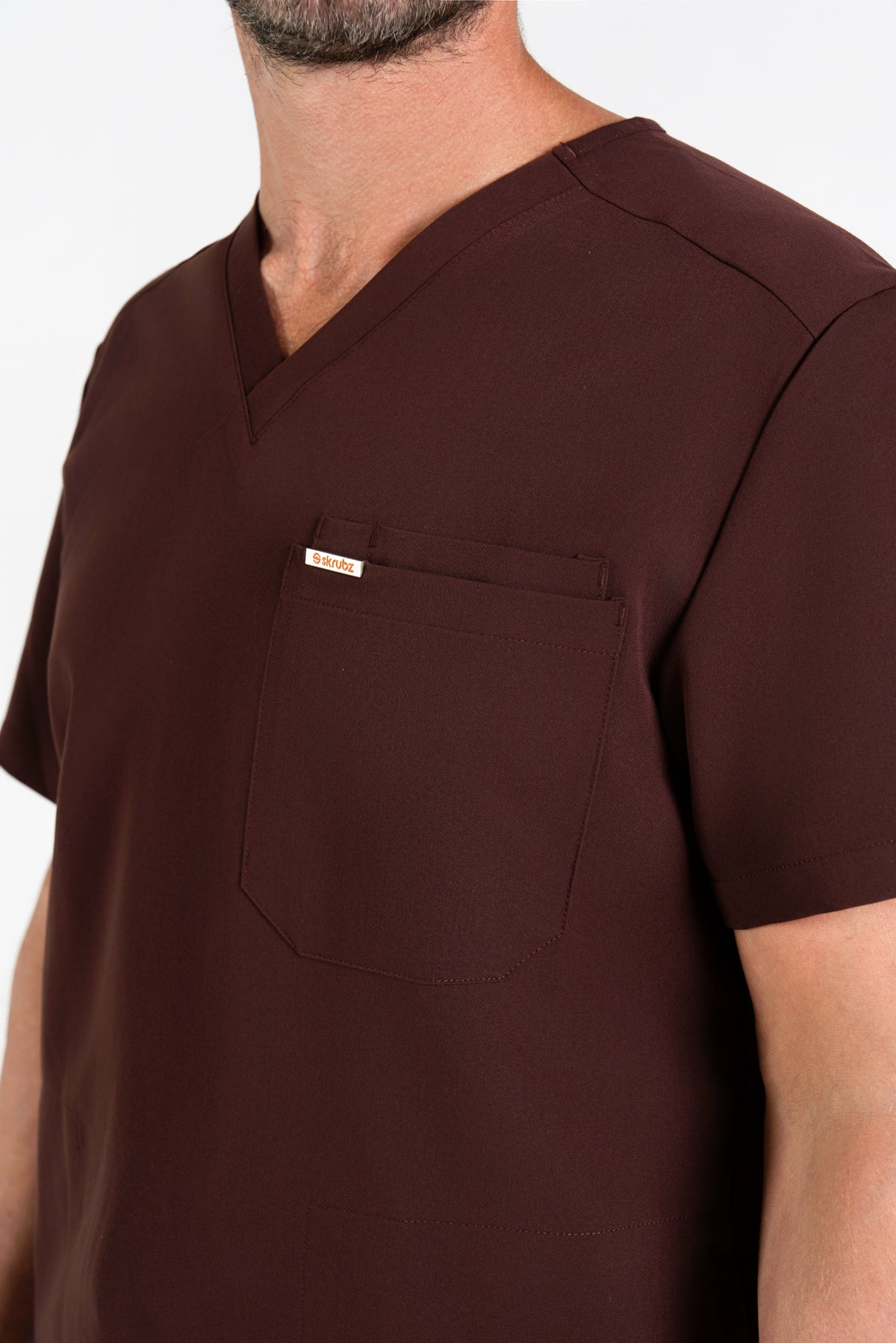 Tasca Men's V Neck Four pockets Scrub With Invisible Side Pockets