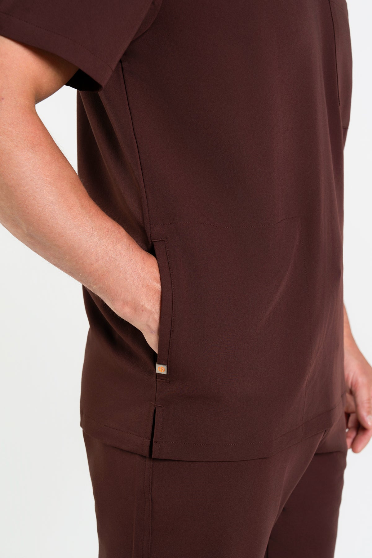 Tasca Men's V Neck Four pockets Scrub With Invisible Side Pockets