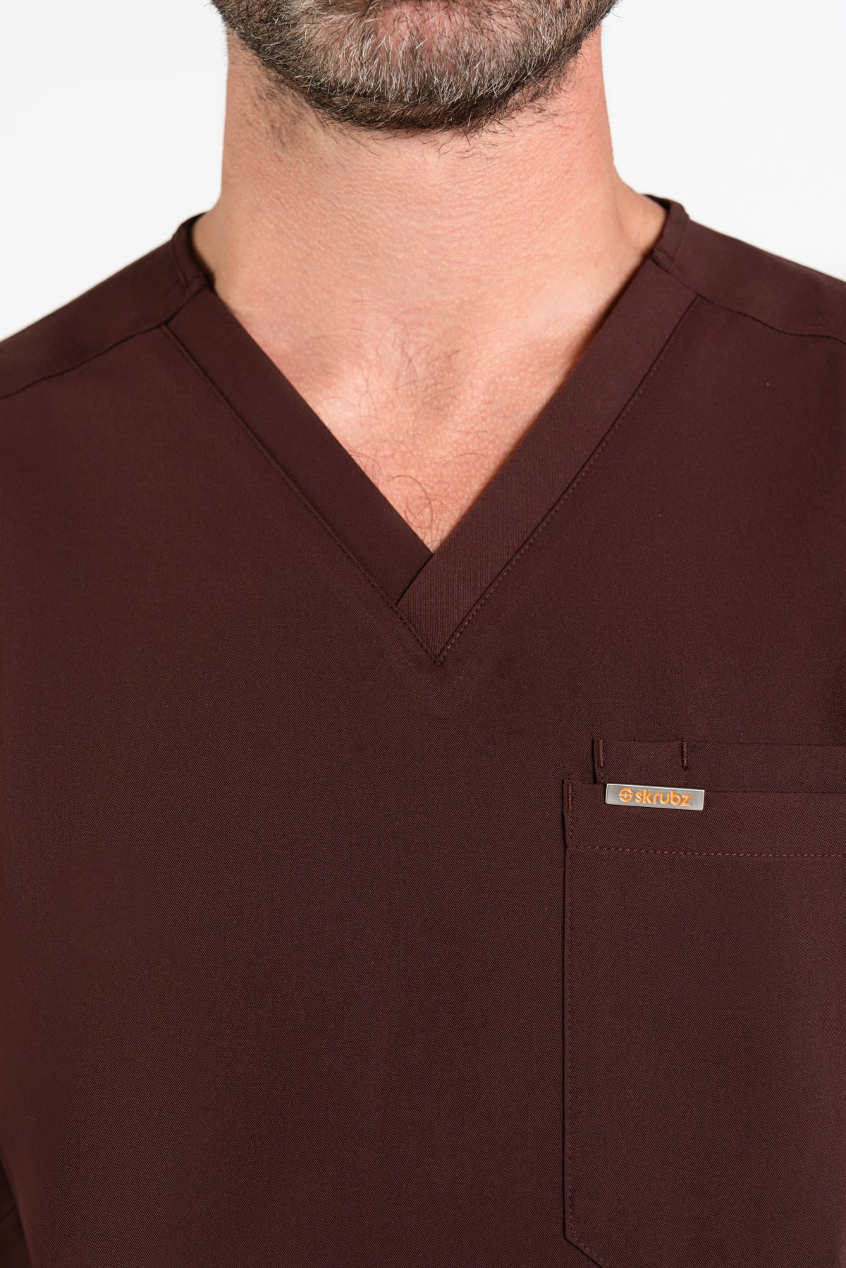 Tasca Men's V Neck Four pockets Scrub With Invisible Side Pockets