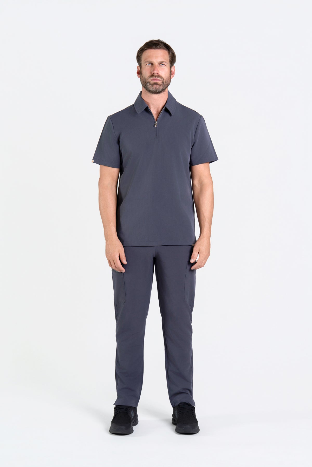 Kiro Zip Neck Polo Scrub Mens NewGen