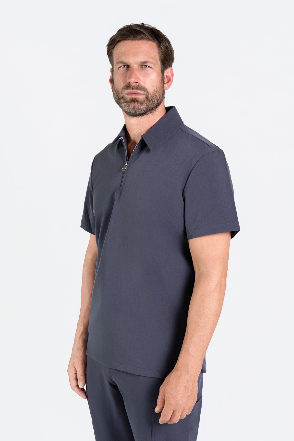 Kiro Zip Neck Polo Scrub Mens NewGen