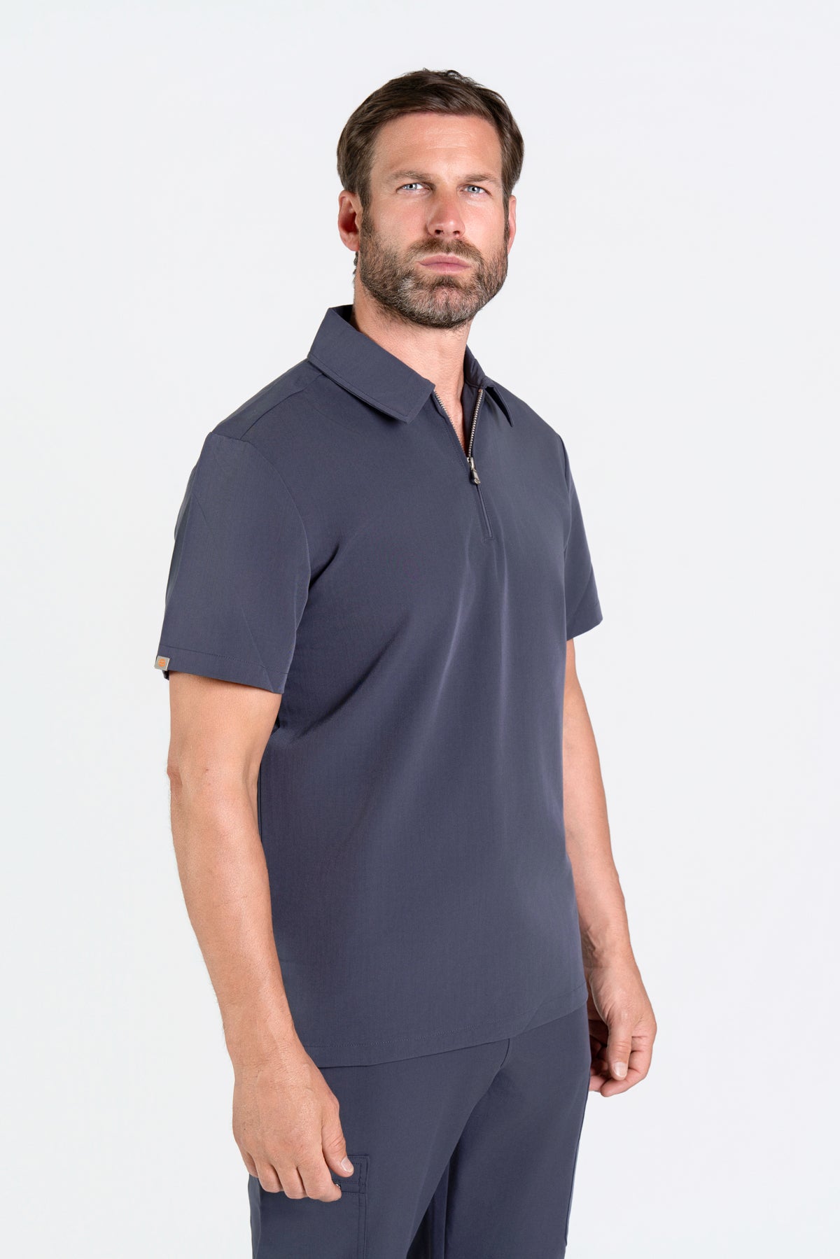Kiro Zip Neck Polo Scrub Mens NewGen