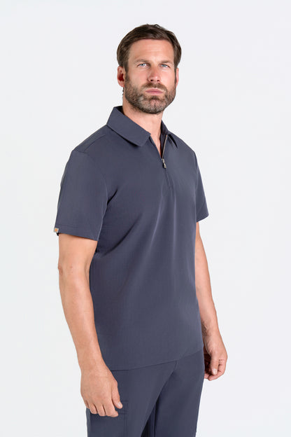 Kiro Zip Neck Polo Scrub Mens NewGen