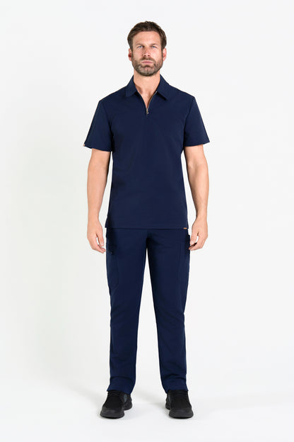 Kiro Zip Neck Polo Scrub Mens NewGen