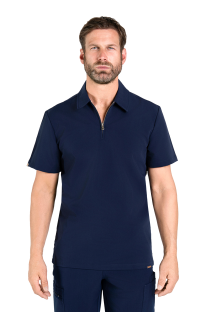 Kiro Zip Neck Polo Scrub Mens NewGen