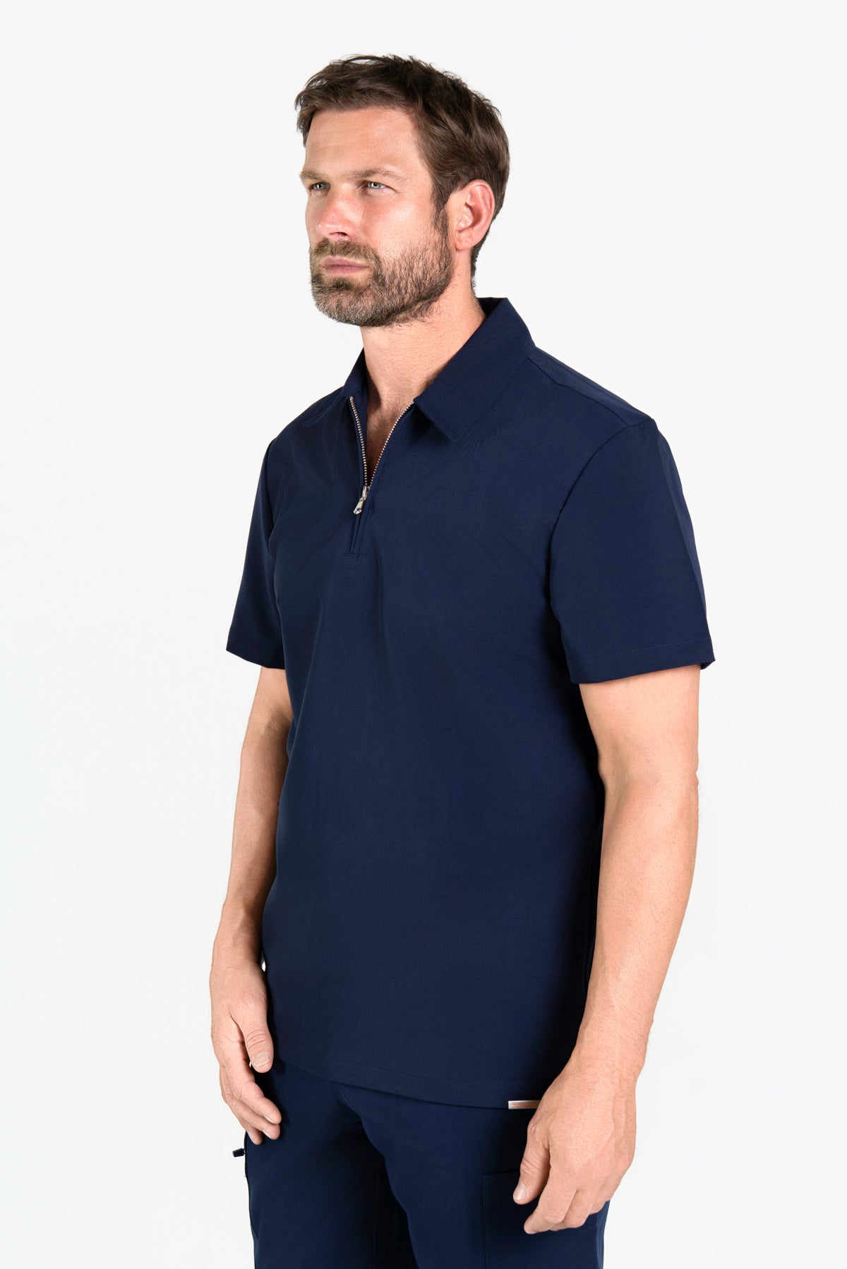 Kiro Zip Neck Polo Scrub Mens NewGen