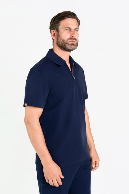 Kiro Zip Neck Polo Scrub Mens NewGen