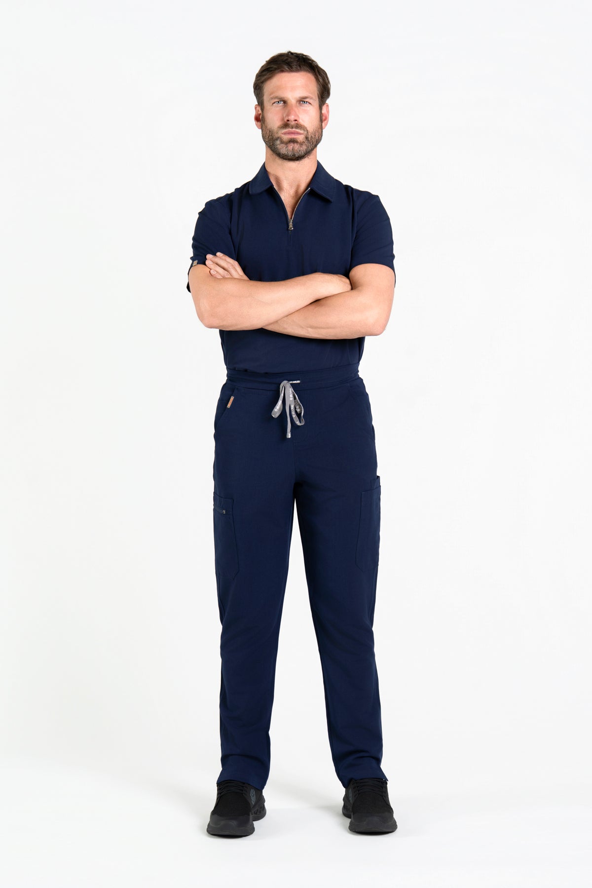 Kiro Zip Neck Polo Scrub Mens NewGen