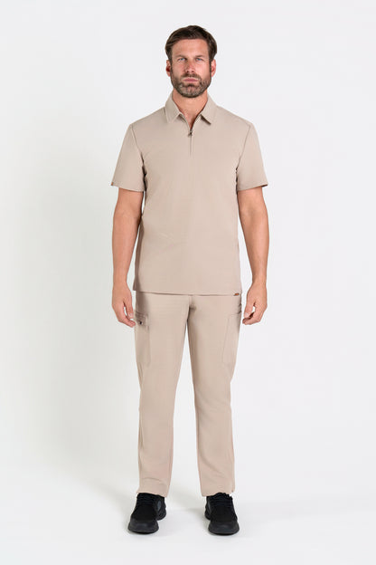 Kiro Zip Neck Polo Scrub Mens NewGen