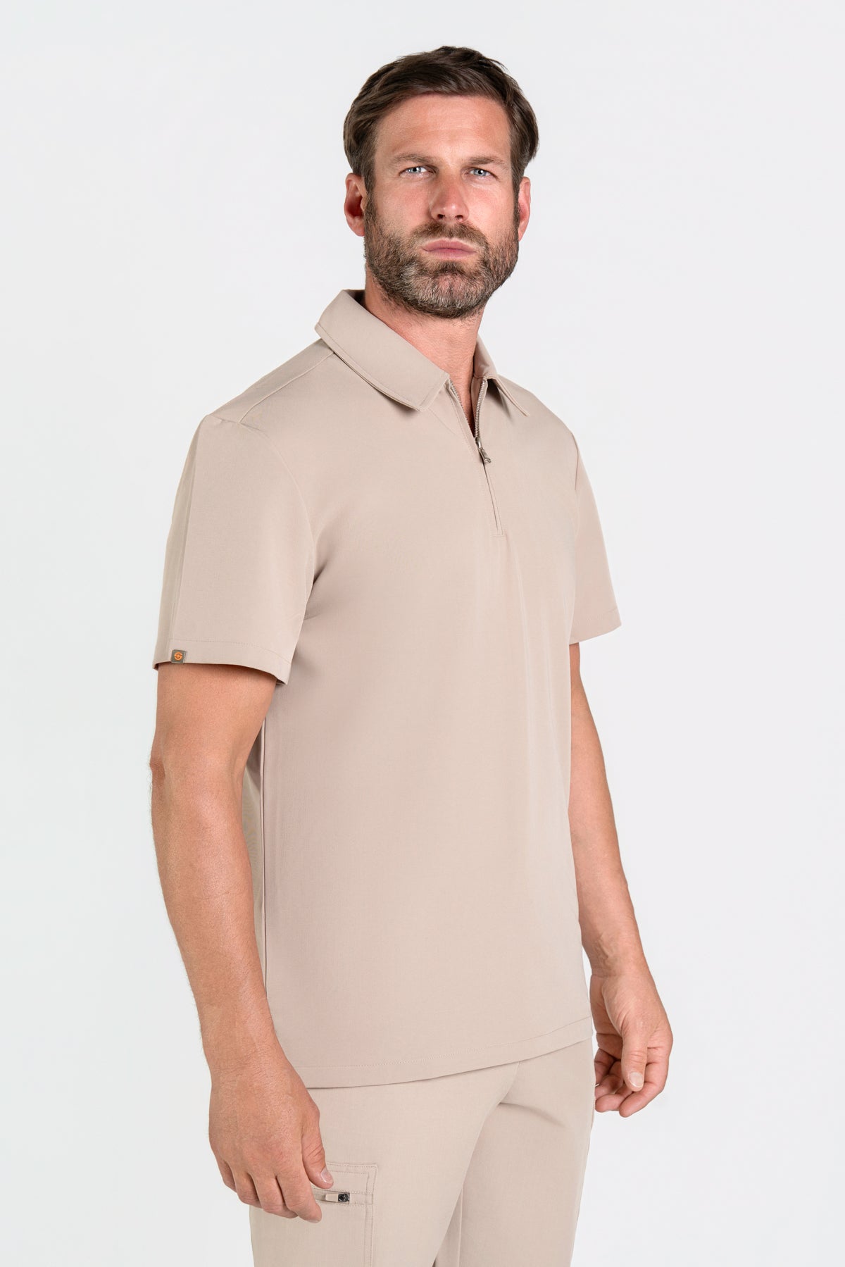 Kiro Zip Neck Polo Scrub Mens NewGen