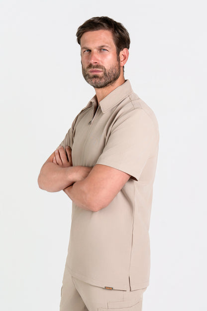 Kiro Zip Neck Polo Scrub Mens NewGen