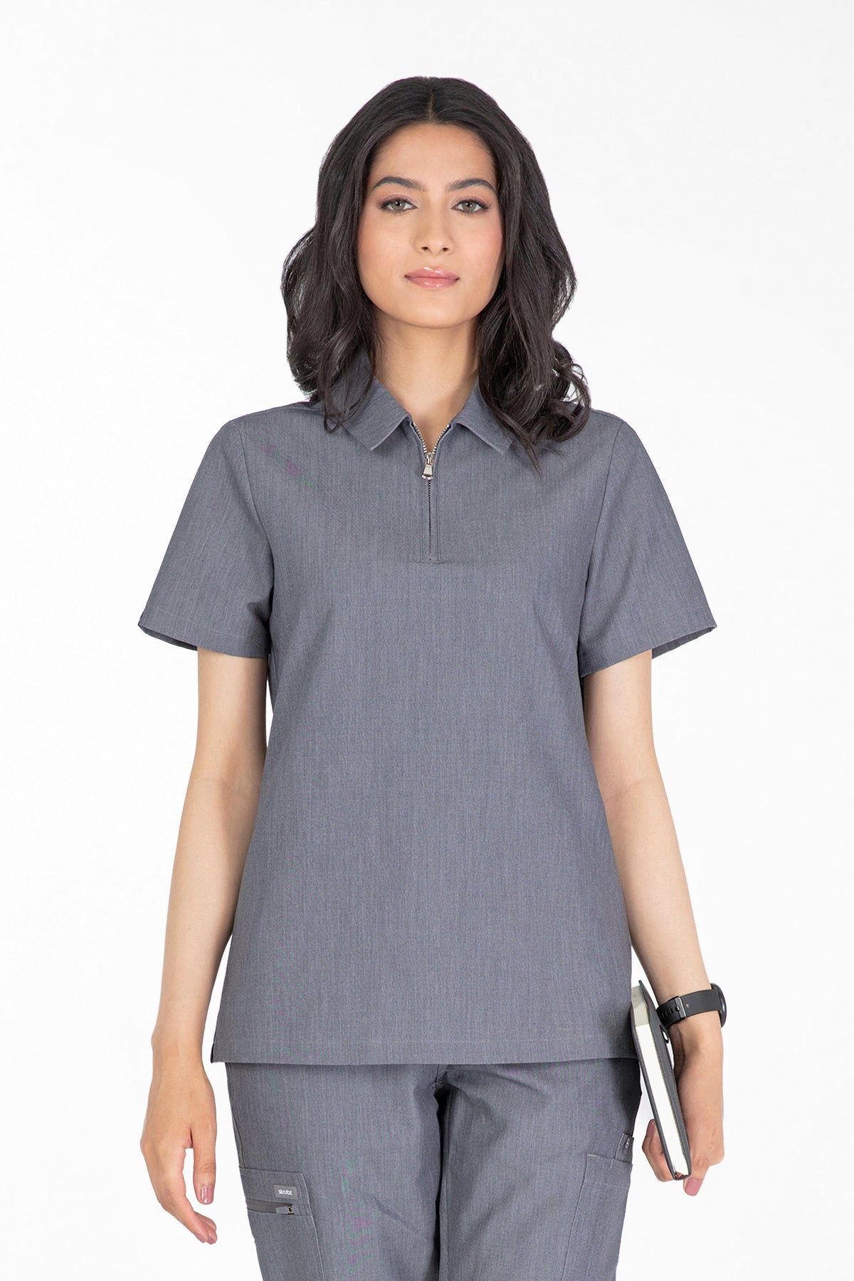 Kiro Zip Neck Polo Scrub womens