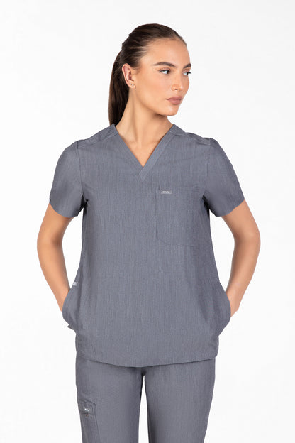 Kuro V Neck Four pockets Scrub With Invisible Side Pockets Women's