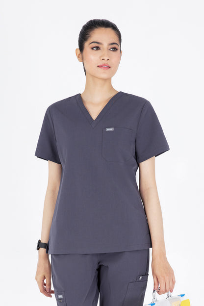 Aka V Neck One Pocket Scrub Womens
