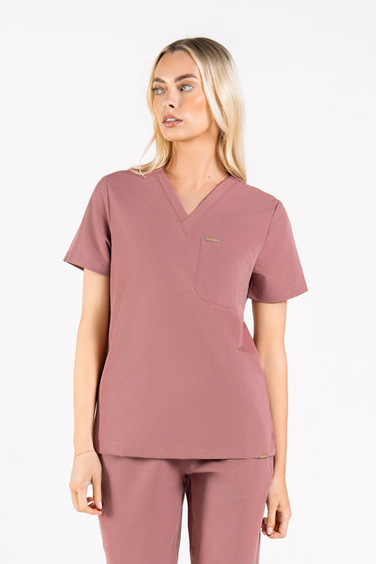 Kaizen V Neck One Pocket Scrub Top Womens