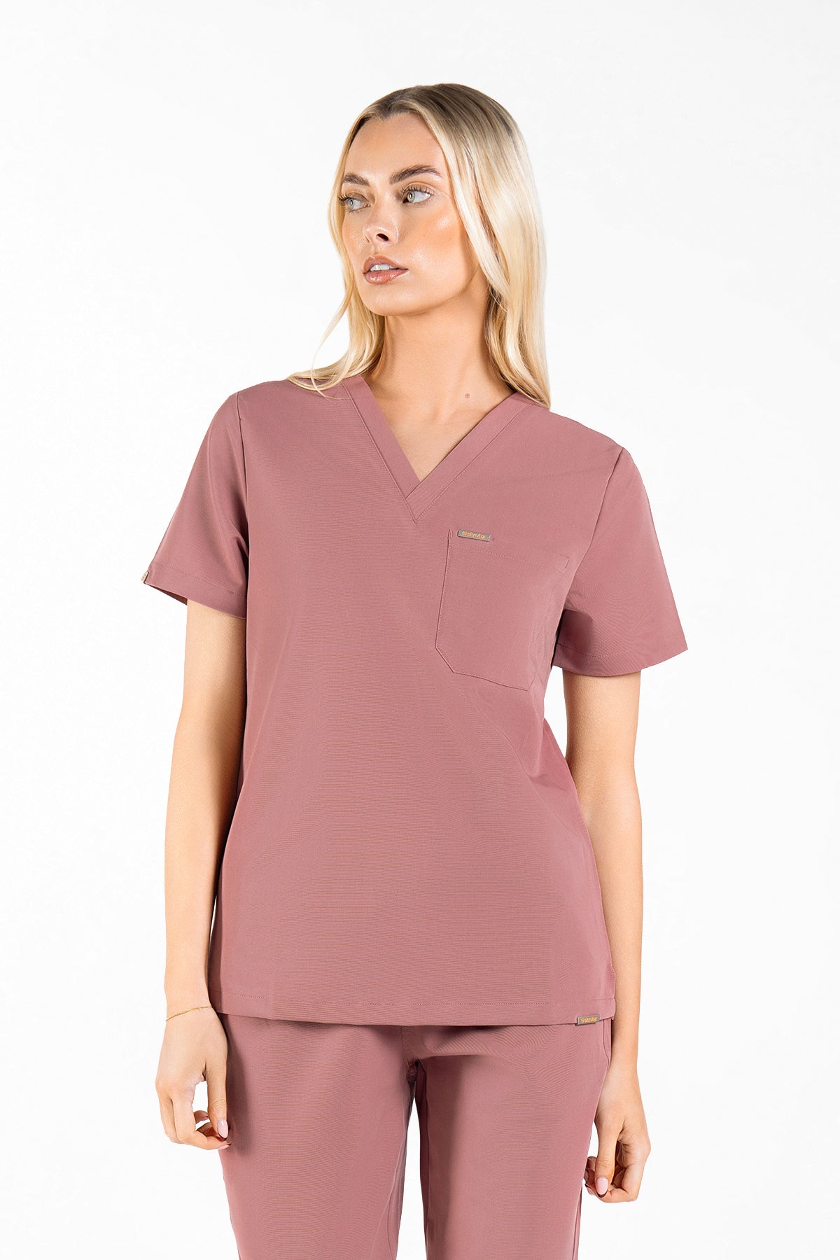 Kaizen V Neck One Pocket Scrub Top Womens