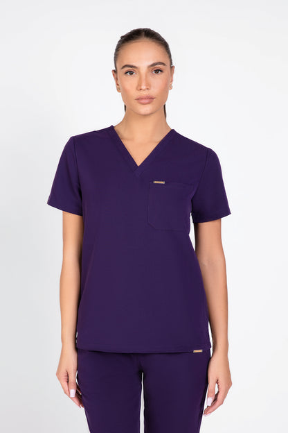 Kaizen V Neck One Pocket Scrub Top Womens