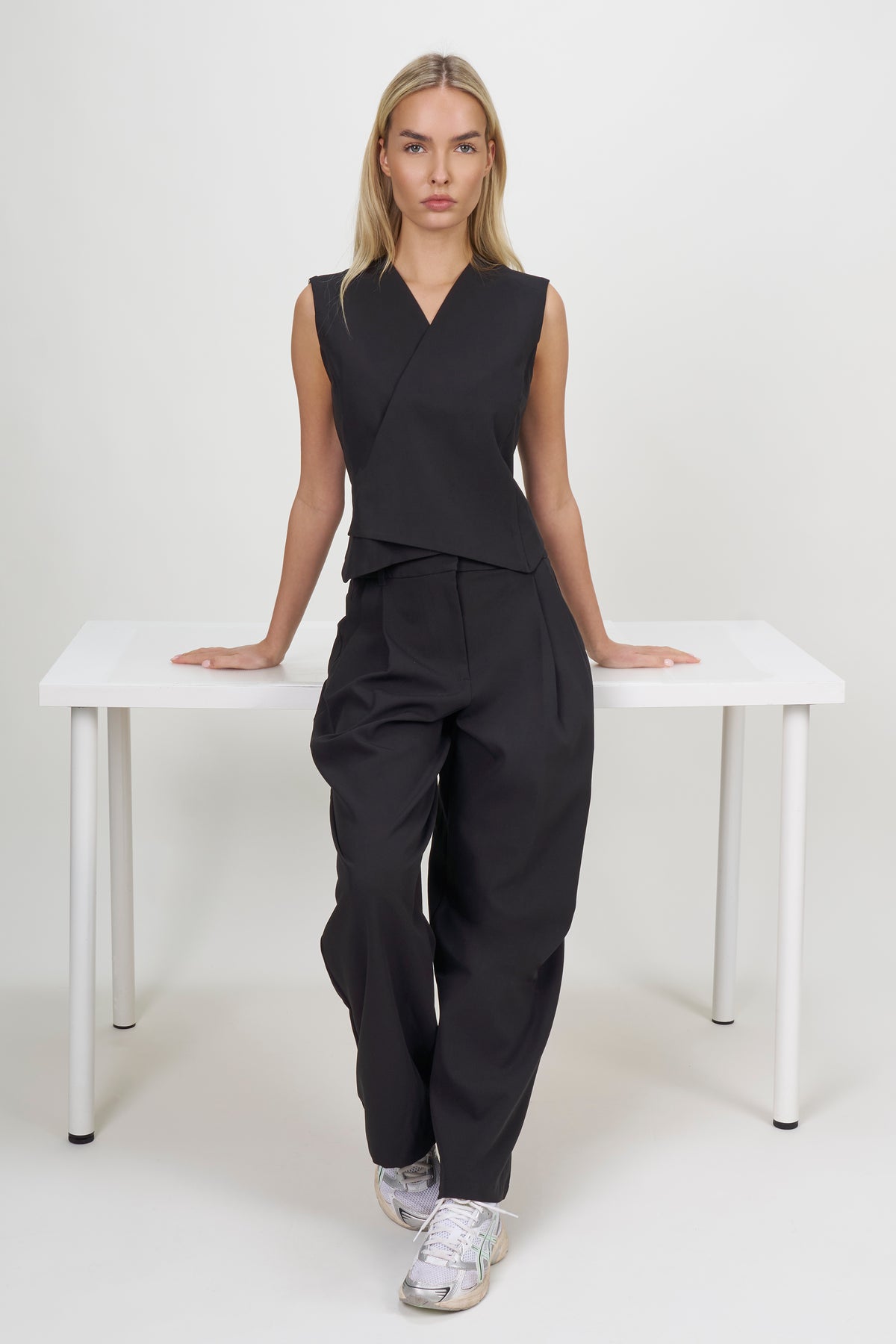 Ori Pleated Wide Leg Scrub Pants