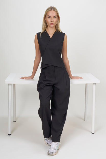 Ori Pleated Wide Leg Scrub Pants
