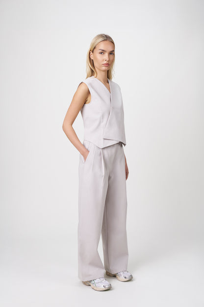 Ori Pleated Wide Leg Scrub Pants
