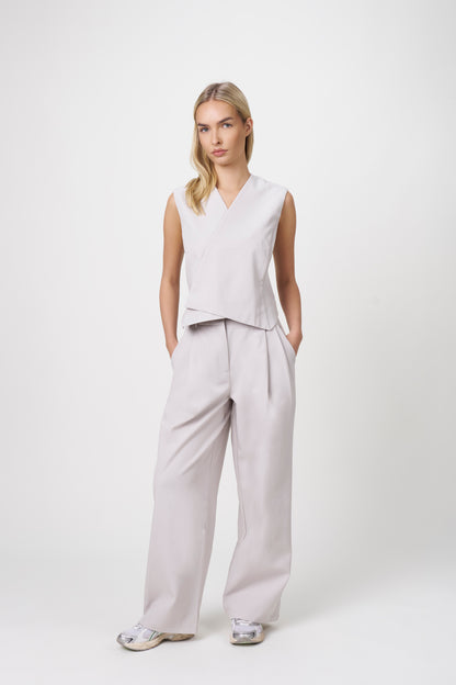 Ori Pleated Wide Leg Scrub Pants
