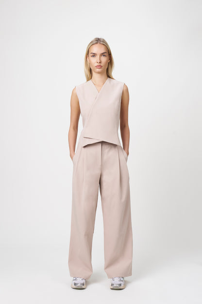 Ori Pleated Wide Leg Scrub Pants