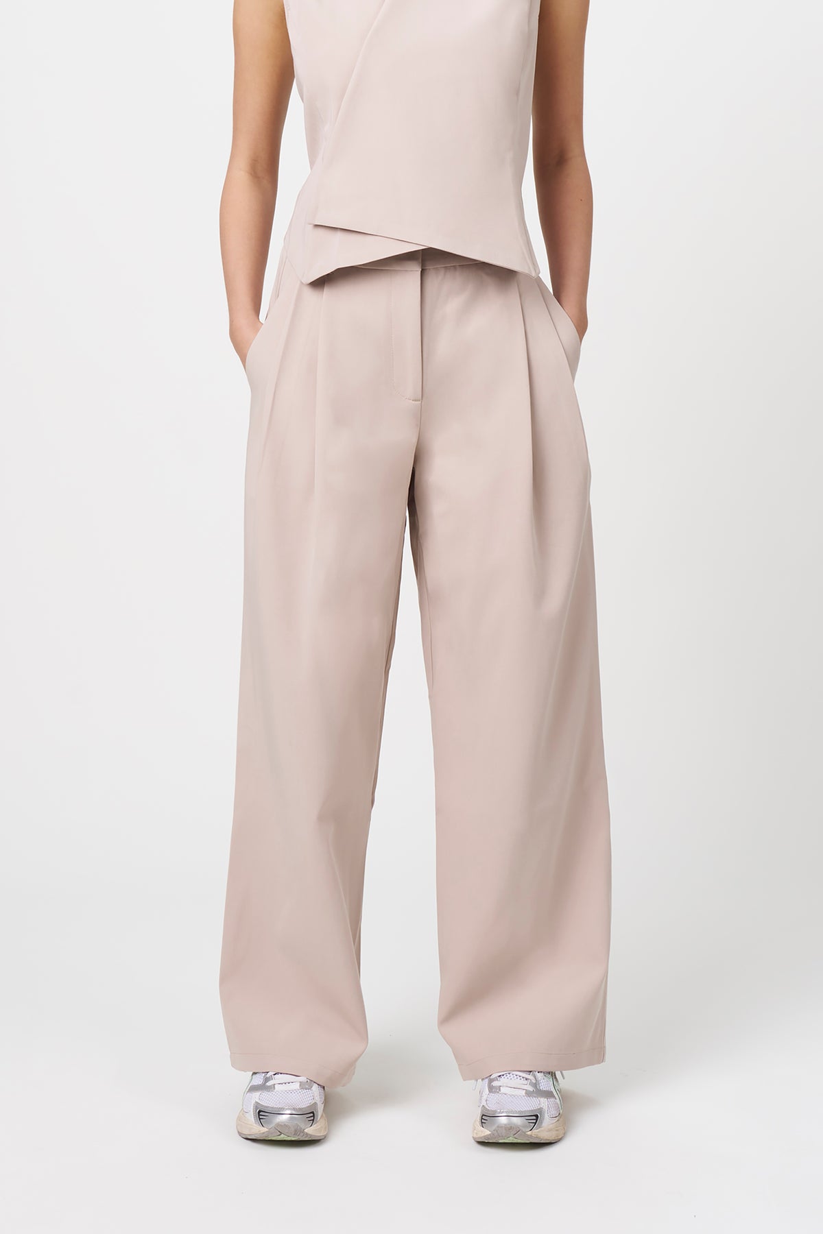 Ori Pleated Wide Leg Scrub Pants